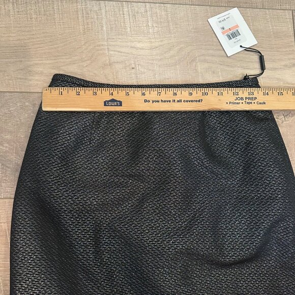 Calvin Klein Black Textured Pencil Skirt Size 2 MSRP $79 Modern Fit Office Wear - Picture 4 of 8